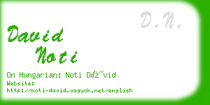 david noti business card